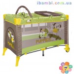 Манеж кровать ARENA 2 layers plus BEIGE&GREEN BEARS